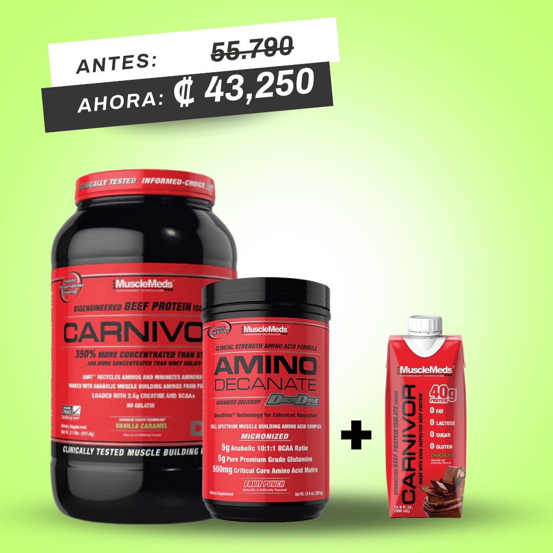 MUSCLEMEDS CARNIVOR 2LBS + AMINO DECANATE+ RTD CARNIVOR