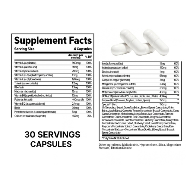 FINAFLEX MULTIVITAMINICO 120 VEGGIE CAPS