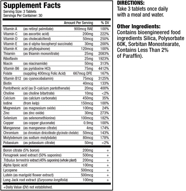 VITAMIN T - Multivitamínico + Test Booster