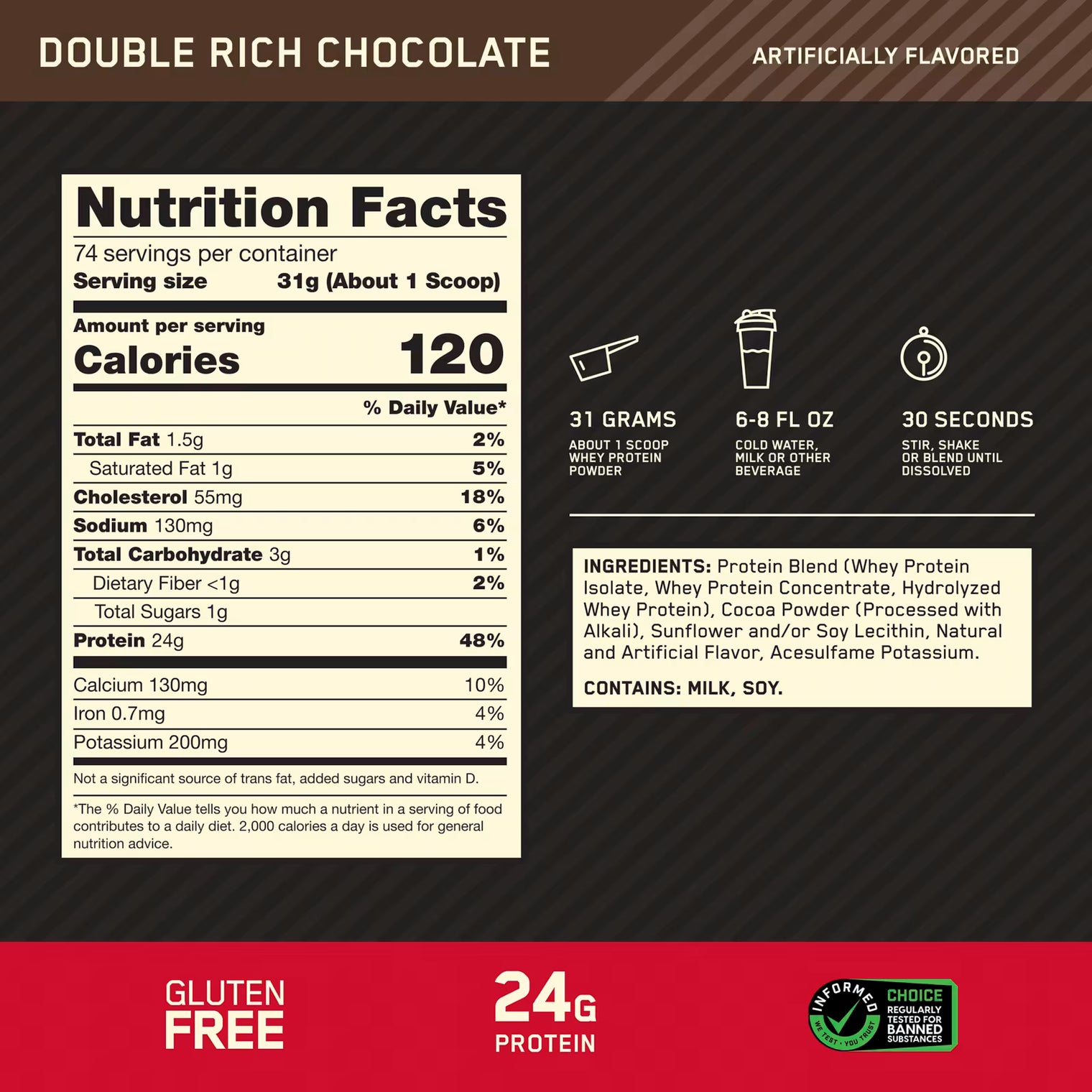 OPTIMUN NUTRITION GOLD STANDARD 100% WHEY PROTEIN